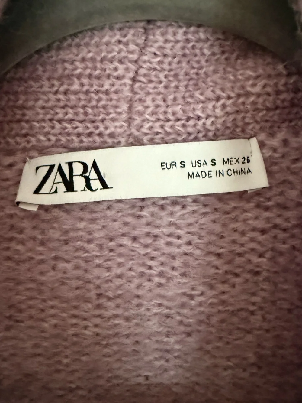 Zara Dusty Purple Knit Cardigan - Picture 7 of 8